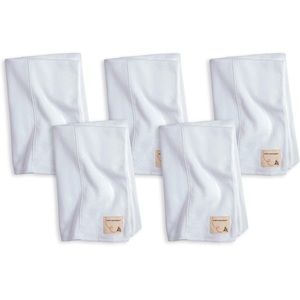 Burt'S Bees Baby Burp Cloths, 100% Organic Cotton, Cloud White, 5-Pack